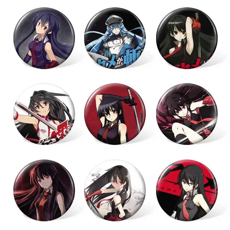 

9pcs/set Anime Kame Ga KILL Decoration Badge Plastic Brooch for Cosplay Clothing & Accessories