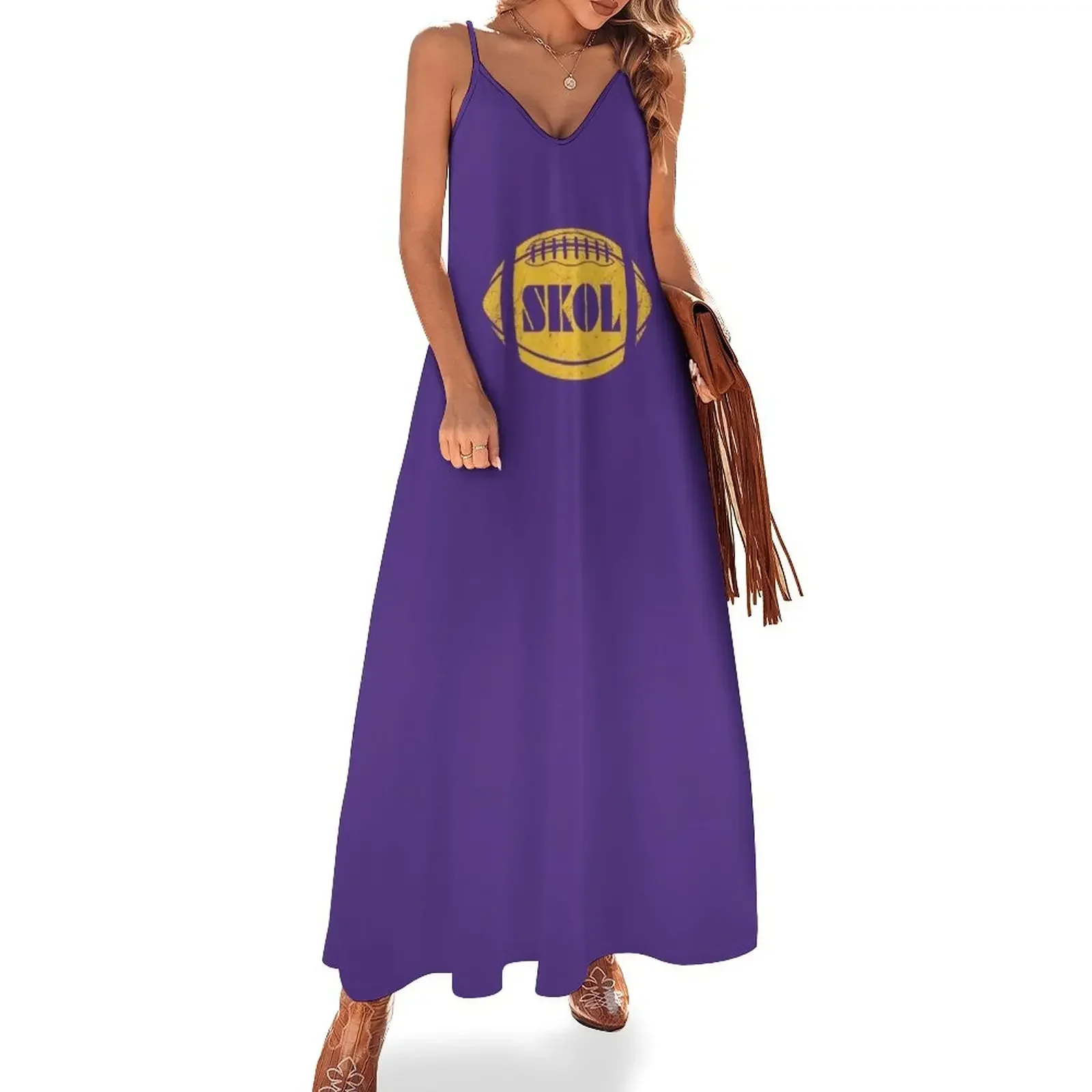 

SKOL Retro Football - Purple Sleeveless Dress dresses for woman sensual sexy dress for women elegant women's sets Dress