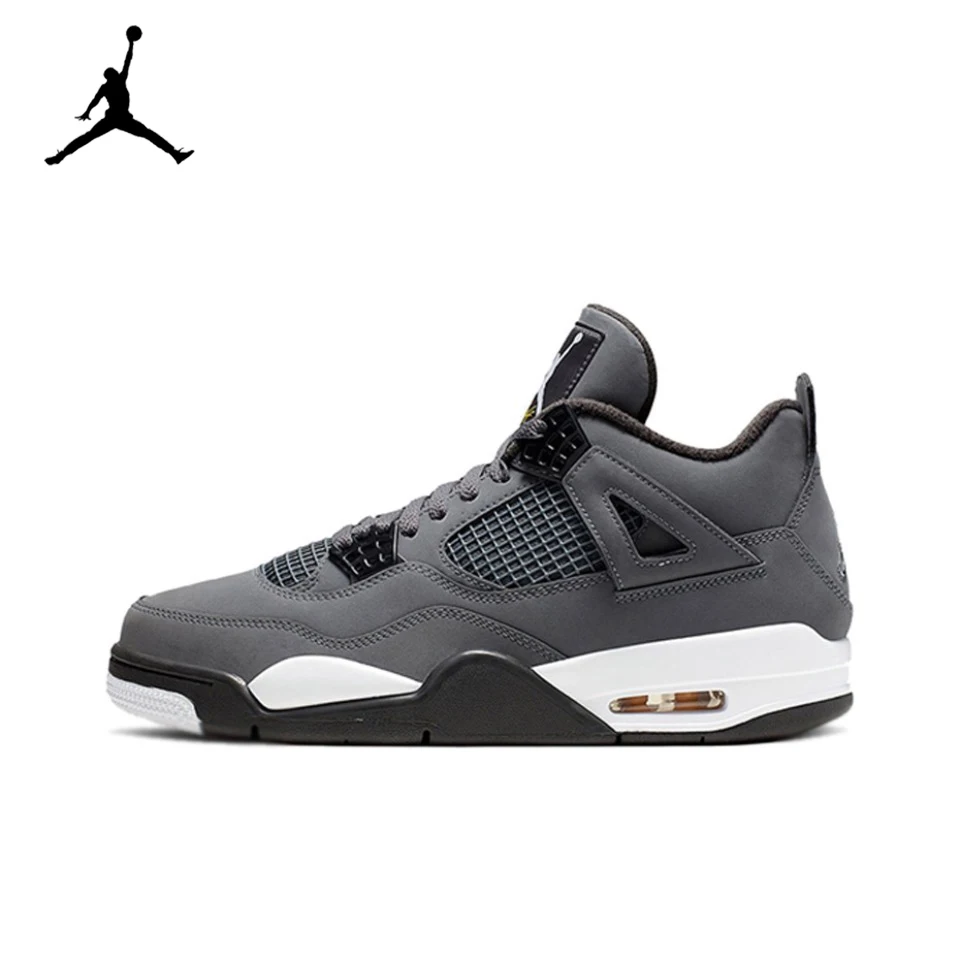 Original Air Jordan 4 Retro Anti-Slip Wear-resistant Retro Basketball Shoes Black and Red Men's Shoes 308497-007