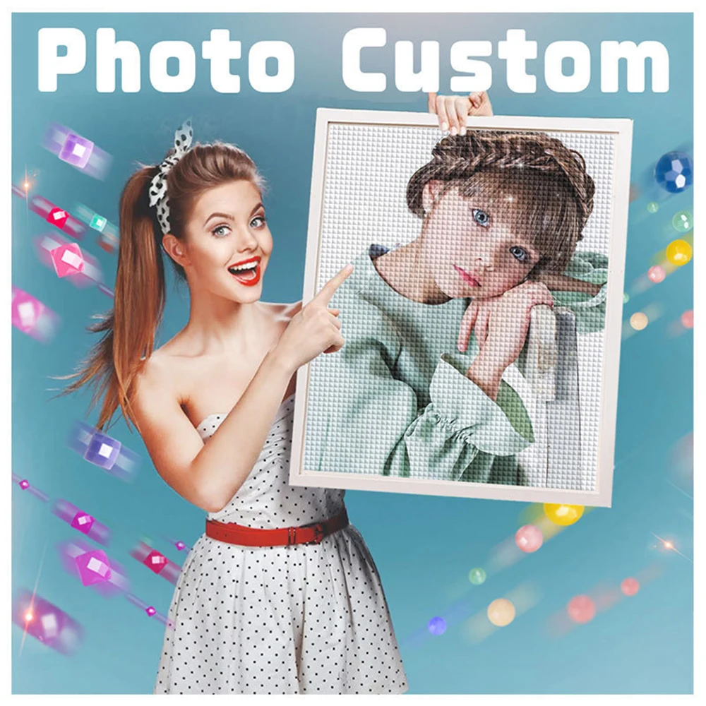 Huacan Photo Custom 5D Diamond Painting Full Square/Round Drill Diamond Embroidery Sale Wedding Picture Of Rhinestones Beadwork