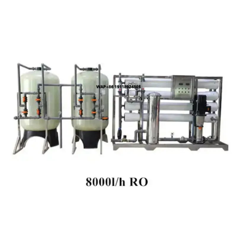 Automatic 8000l/h RO Water Purification System Remote Control Seawater Desalination Equipment Featuring PLC Panel Pump Membrane