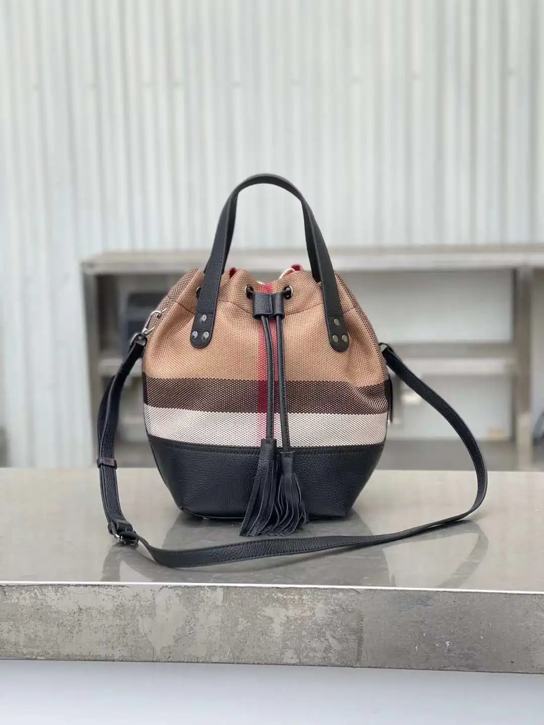 Fashionable women\'s leather handbag, new diagonal bucket bag, canvas shoulder bag purses and handbags designer bags women bag
