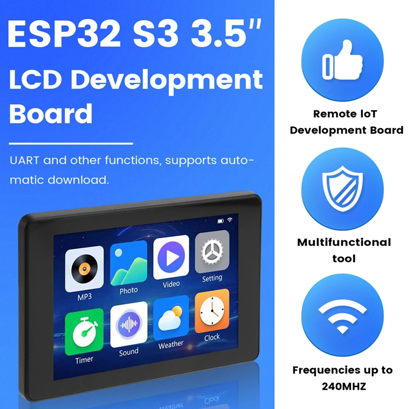 ESP32 S3 3.5 นิ้ว LCD Development Board 480X320 จอแสดงผลหน้าจอสัมผัสแบบ Capacitive แท็บเล็ต/MP3 วิดีโอ/นาฬิกา LVGL สําหรับ Arduino