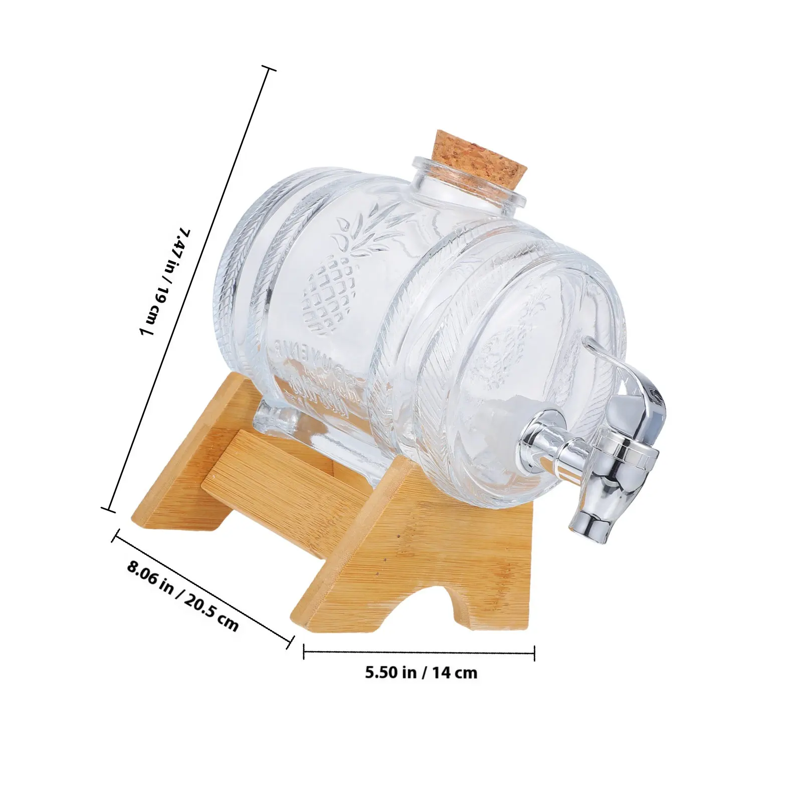 1 set Wine Barrel Dispenser Stand Oak Aging Beer Whiskey Halloween Christmas New Year Drink Dispenser Glass Stylish
