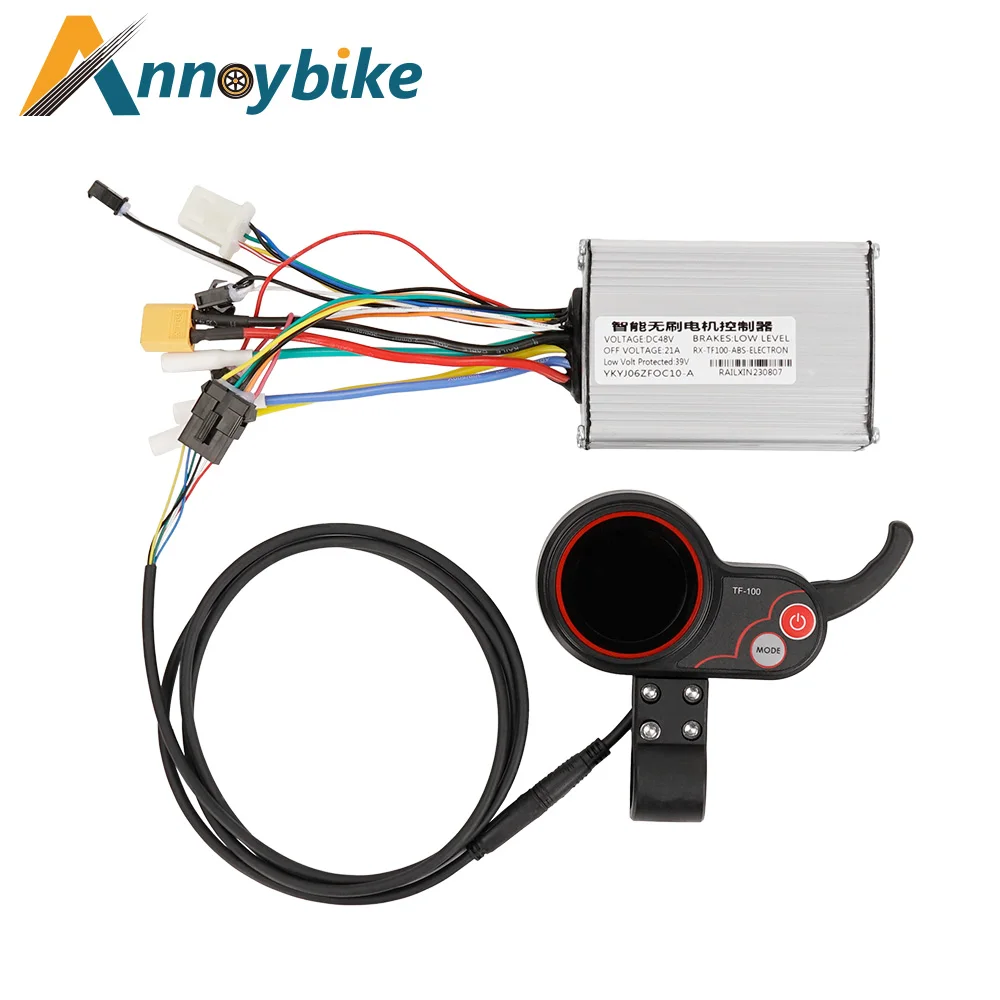 Electric Bicycle Controller With LCD Display 36V 350W500W 48V 800W1000W Electric Scooter 6 Pin Plug LCD Meter  finger throttle