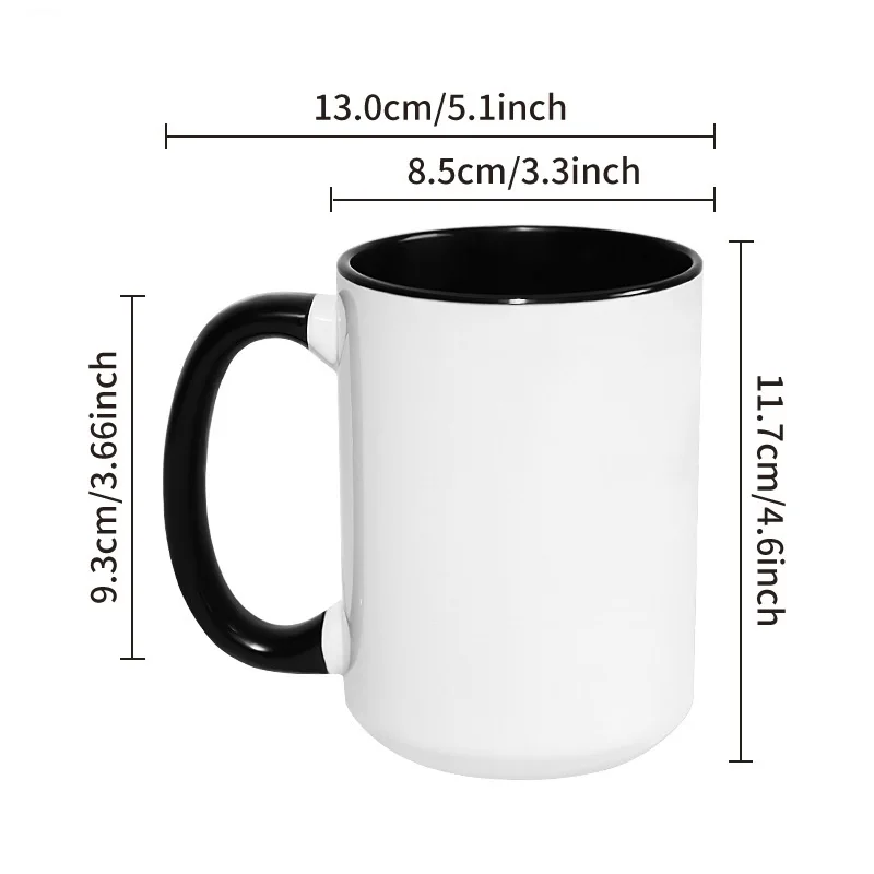 Custom Image 15oz Ceramic Coffee Mugs Family Photos Design Mug Personalized Text DIY Cups Friends Birthday Creative Novelty Gift