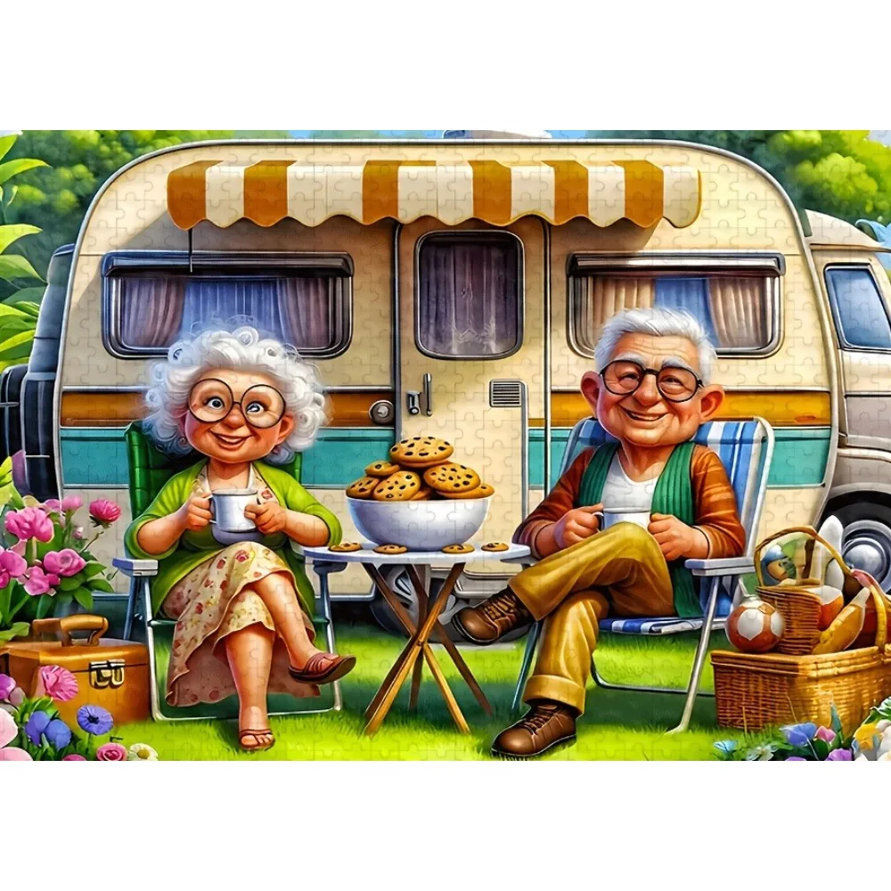 

1 Box 500/1000/1200/2000PCS Puzzle for Adult Couple Drinking Afternoon Tea Jigsaw Both Challenging and Fun Home Decoration