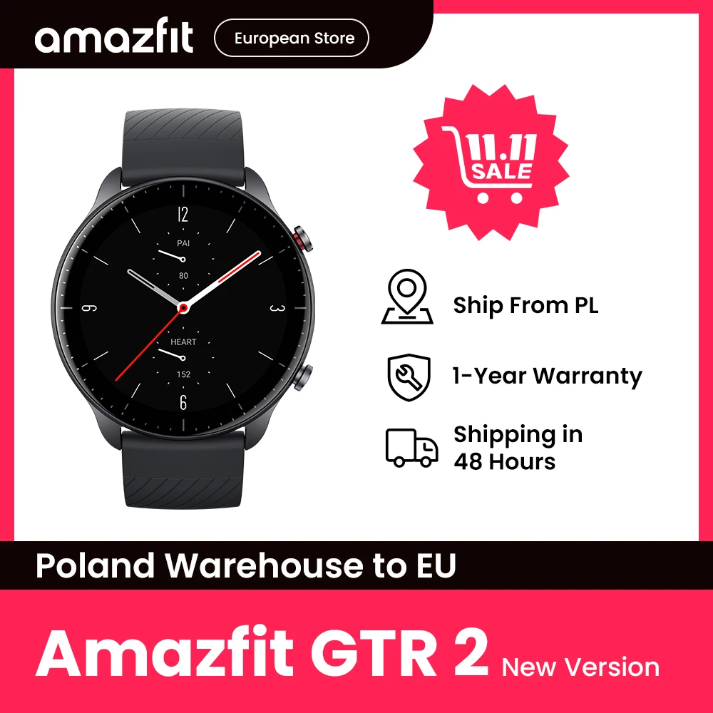 [New Version] Amazfit GTR 2 New Version Alexa Built-in 46mm Smartwatch Ultra-long Battery Life Smart Watch For Android iOS Phone