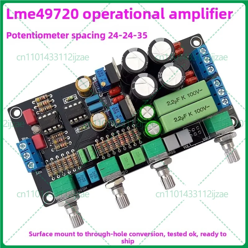 OP275 OPA2107 LME49720 Tube Sound Preamplifier Board HiFi Audio Op Amp Preamp Board Potentiometer Spacing 24-24-24