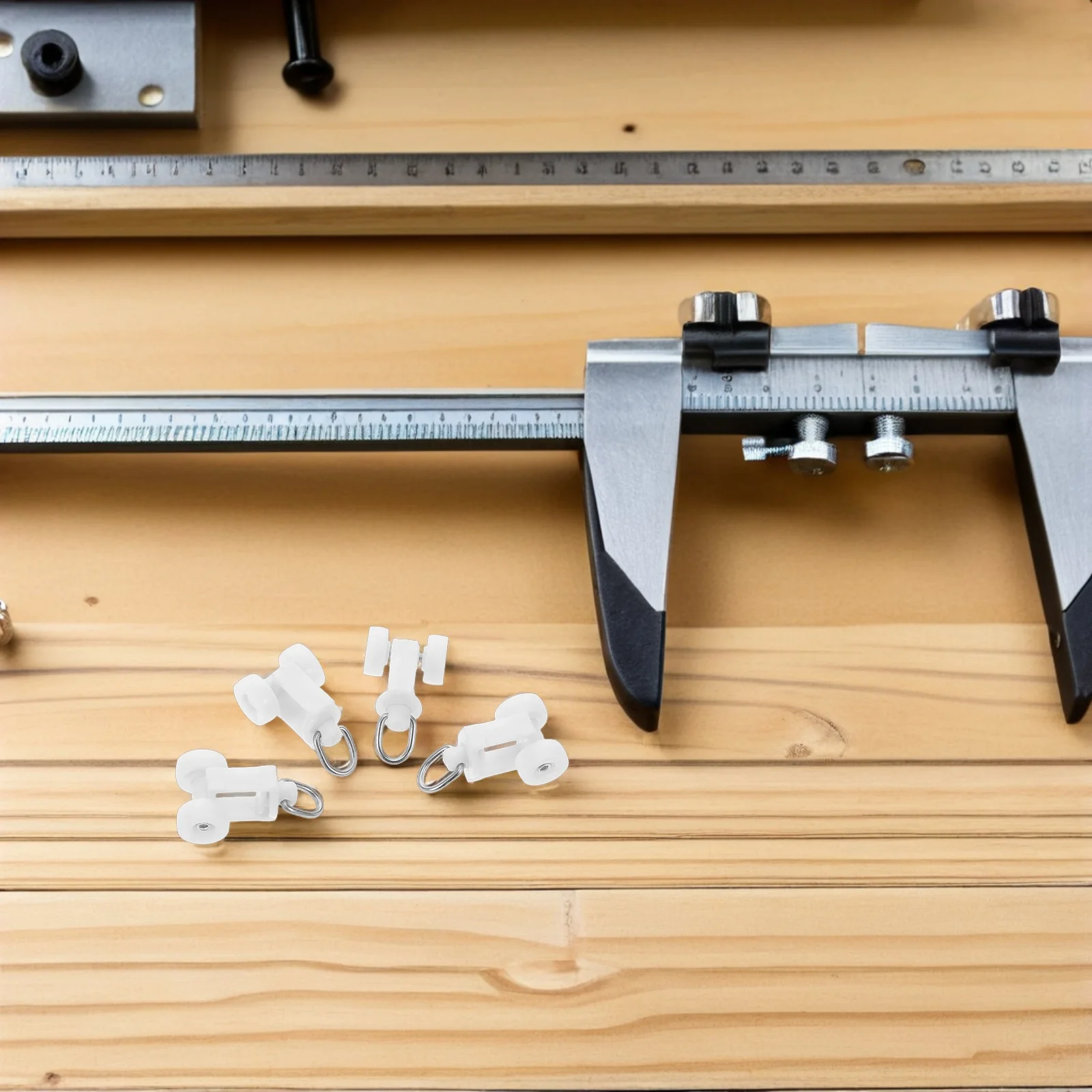 

100pcs Curtain Track Roller Gliders Heavy Duty Pulley for Window Shower Rail Slide Curtains Fabric Sheer Blackout-Compatible