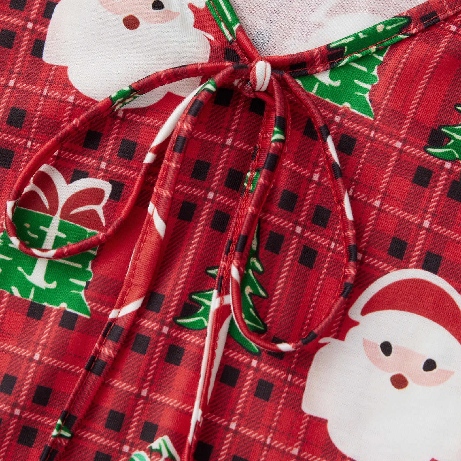 

Женские рождественские пижамы из двух частей, топы и брюки с длинными рукавами и завязками с V-образным вырезом, одежда для дома