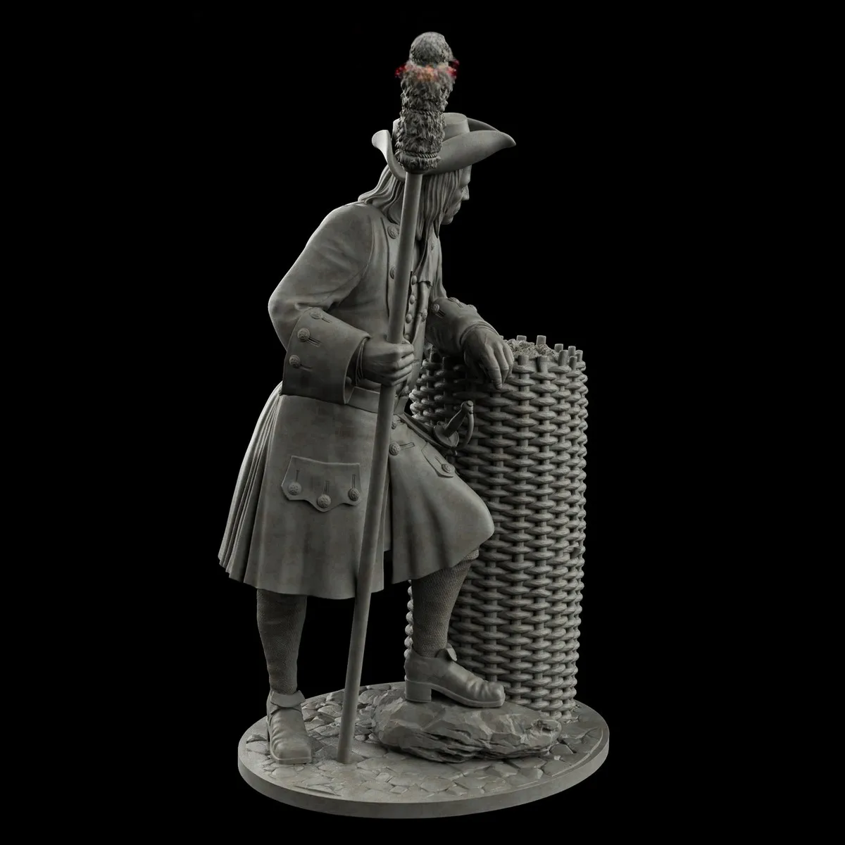 Kit model figur resin 75mm yang belum dicat, tema militer, artileri rezimen Rusia awal abad ke-18, GK belum dirakit dan tidak dicat