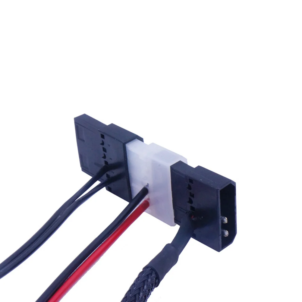 1 Stück RGB-Stromkabel für Computergehäuse, LED, 4P, einzelner 5521-Controller-Anschluss, schwarz, leicht, tragbares Stromkabel