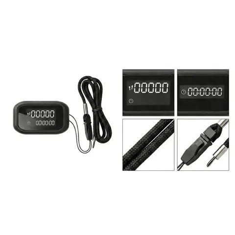 3D Step Counter for Walking Running Daily Activity Tracking Accurate Triaxial Sensor with Lanyard LCD Display Black ABS