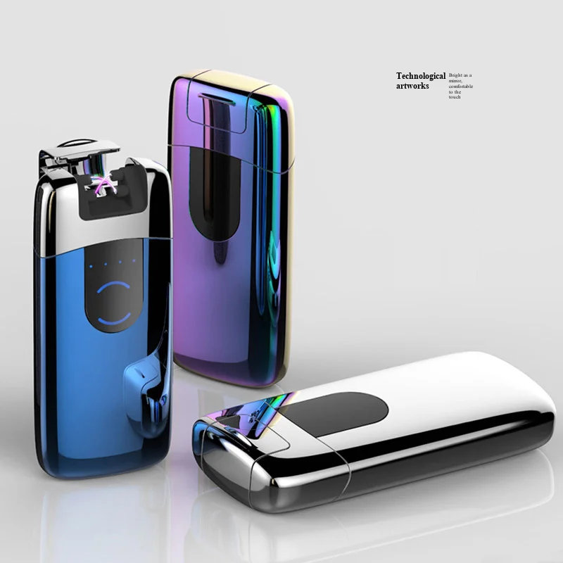 

Suspended Induction Dual Arc Lighter Pulse Flameless Plasma USB Cigar Lighter Portable Outdoor Windproof Metal Lighter
