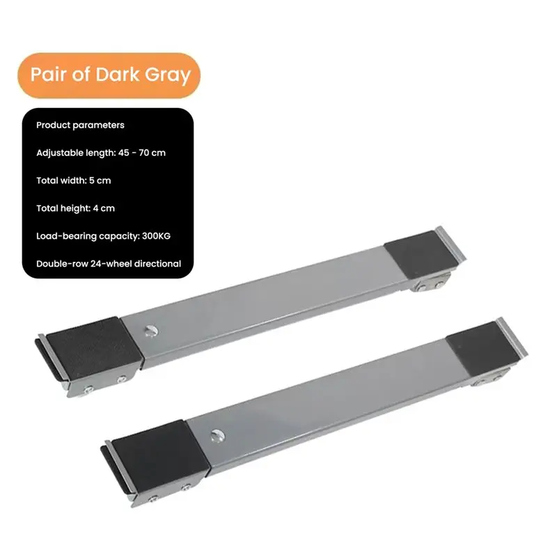 A7THK-Movable Racks Universal Dryer Holder Adjustable Washing Machine Stand Refrigerator Base Mount Mobile Roller Bracket B