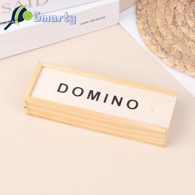 28Pcs/Set Wooden Domino Board Games Travel Funny Table Game Domino Toys Kid Gifts Educational Toys For Children