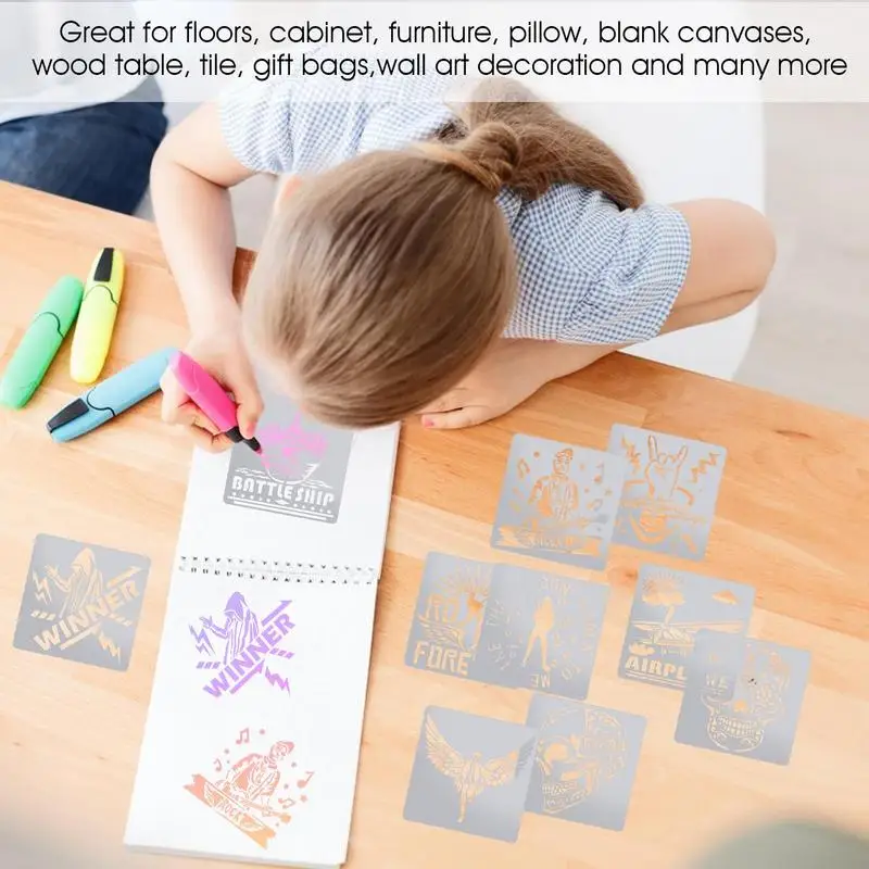 استنسل رسم للرسم بنفسك ، الخربشة ، الإستنسل الملساء ، الصورة ، الألبومات ، البطاقات البريدية ، الفن ، 10: