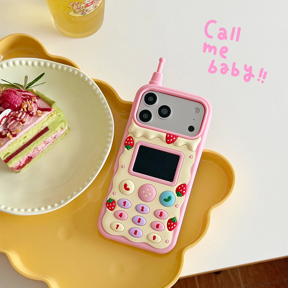 Lustige 3D-Creme-Schokoladen-Handyhülle aus weichem Silikon für iPhone 12 13 14 15 16 17 18 Pro Max Kawaii stoßfeste Rückabdeckung – Detail 9