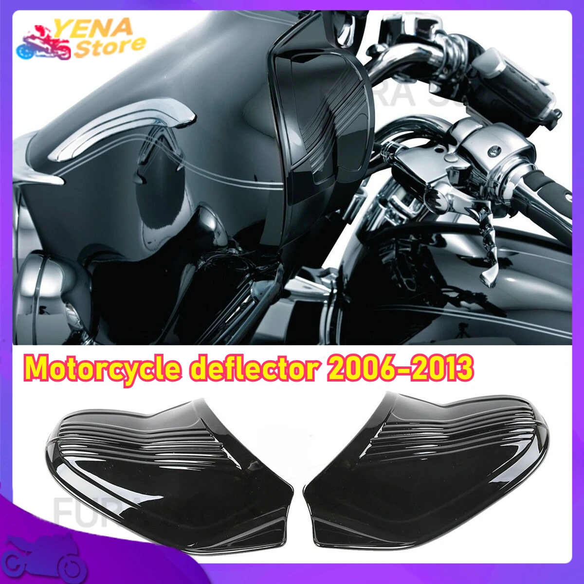 

Suitable for the fairing and fairing of Harley-Davidson single-lamp Glide series black motorcycles from 1996 to 2013