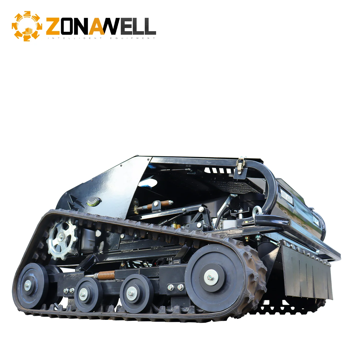 Extended range hybrid remote control lawn mower Twin-cylinder engine Customized deposit Stable and efficient Compact body