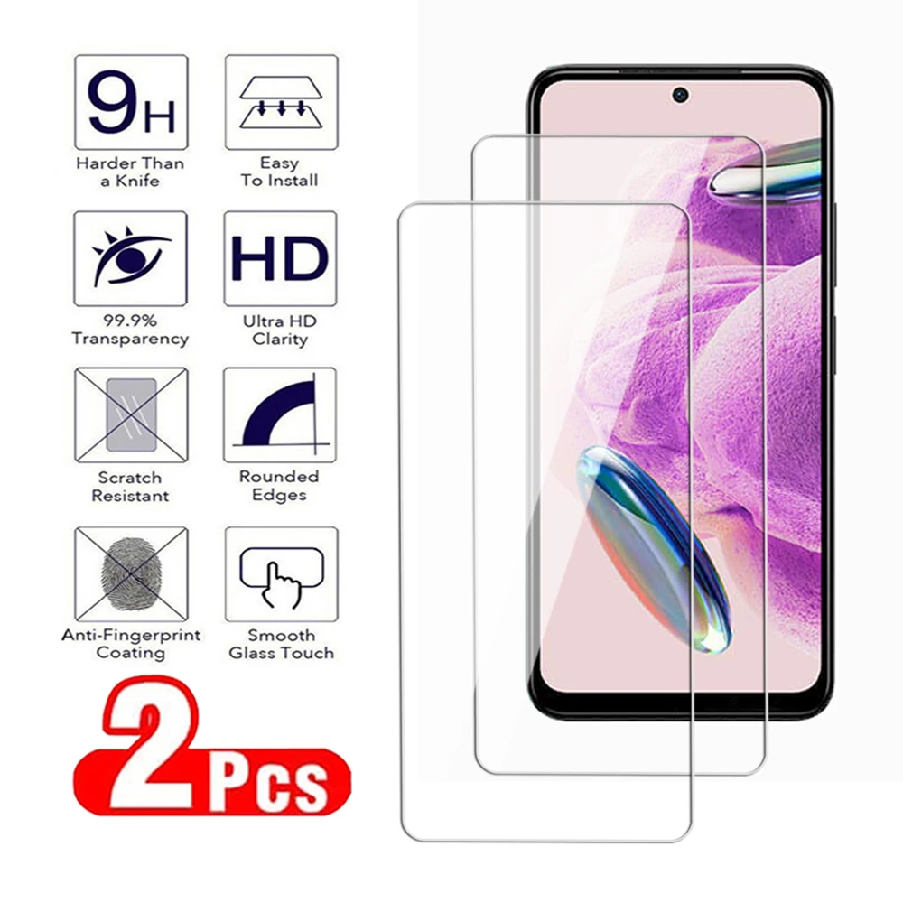 2Pcs Protector For xiaomi Redmi Note 13 12 Pro Plus 4G 5G Tempered Glass For Redmi 12S 12C 12T 13C Pro 4G 5G Screen glass Film