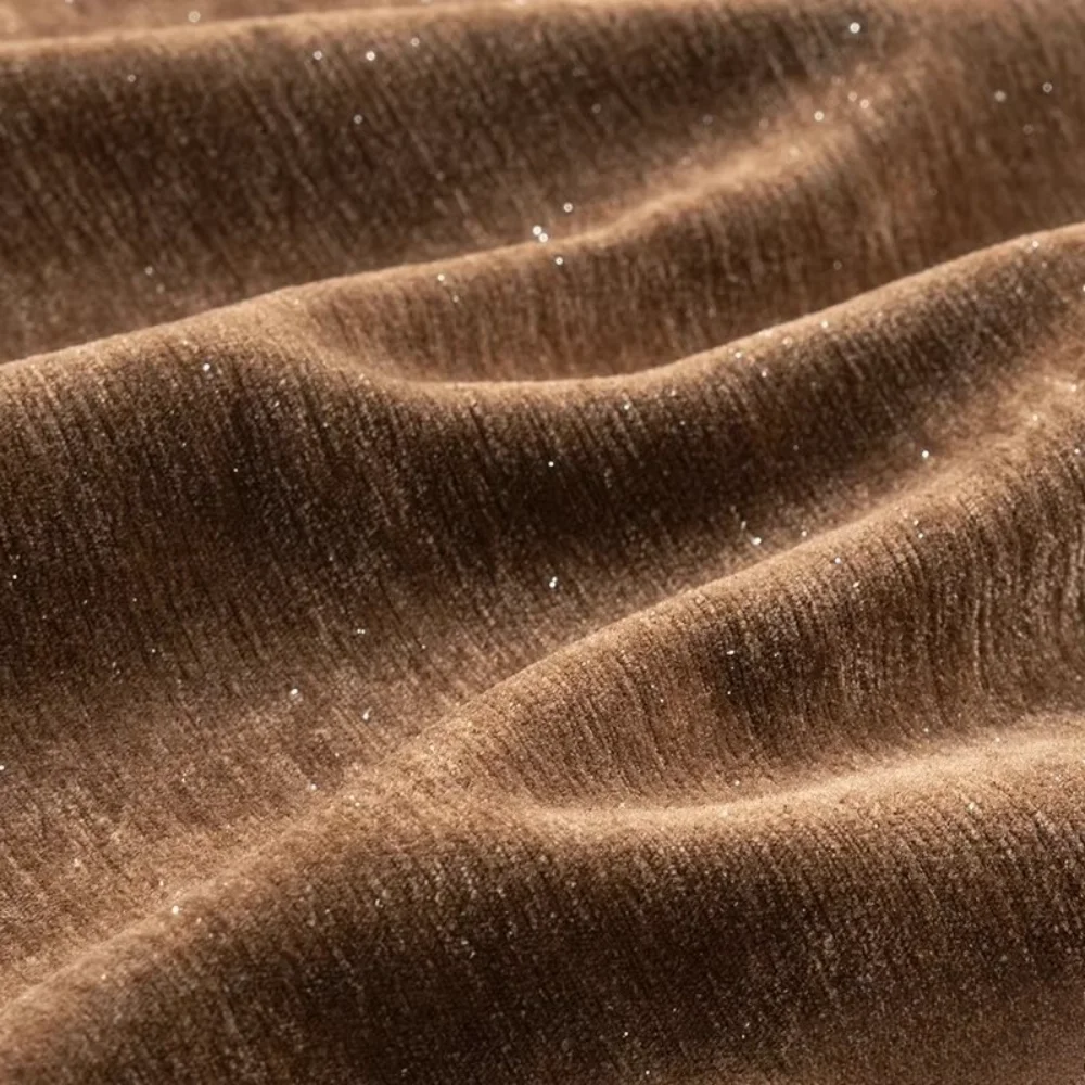 

Double Sided Shiny Chenille Fabric for Soft Elastic Warm Background Decoration Clothing Dress Diy Sewing Fabrics By Meter Cloth