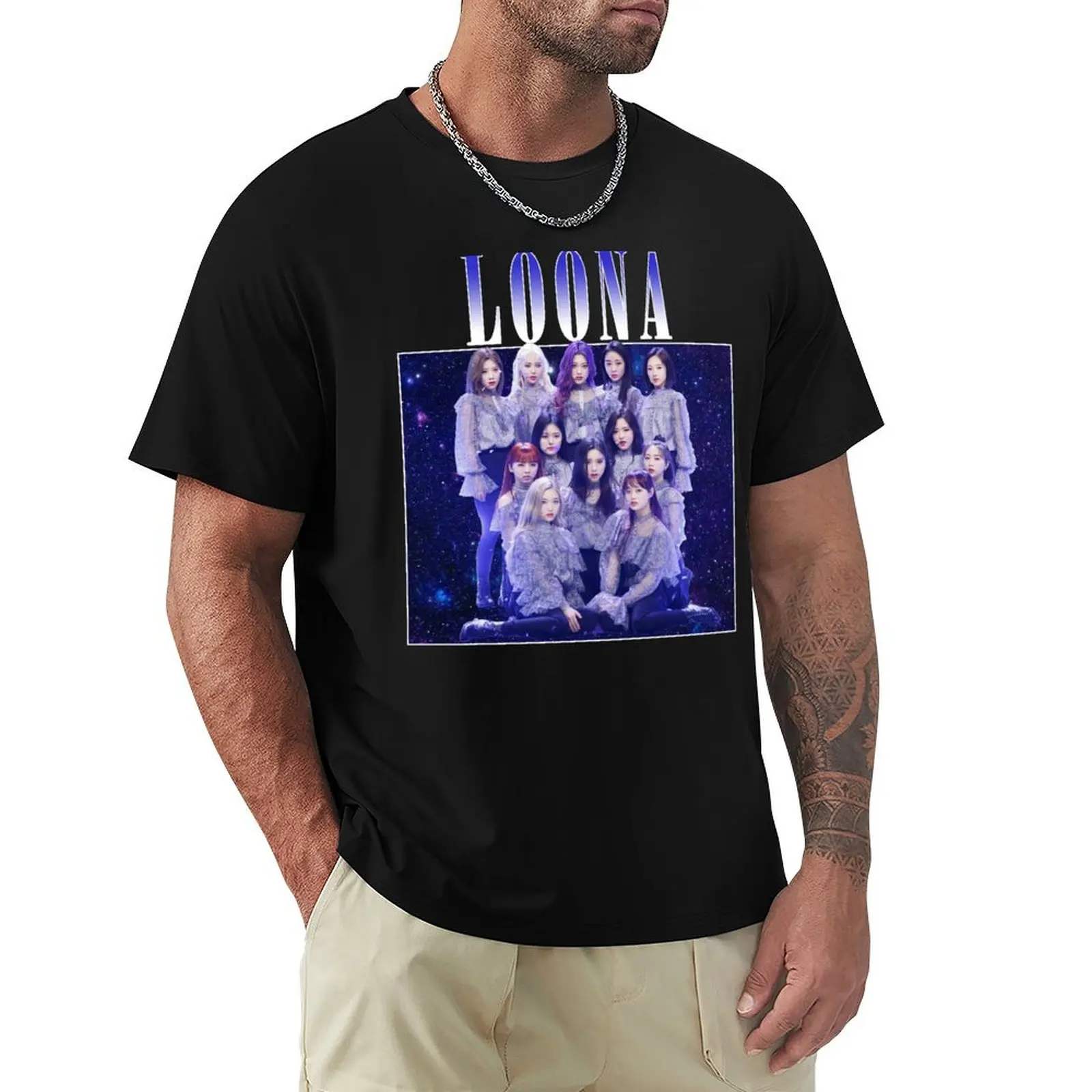 LOONA Vintage T-Shirt Active Sports Short Sleeve Cotton Shirt