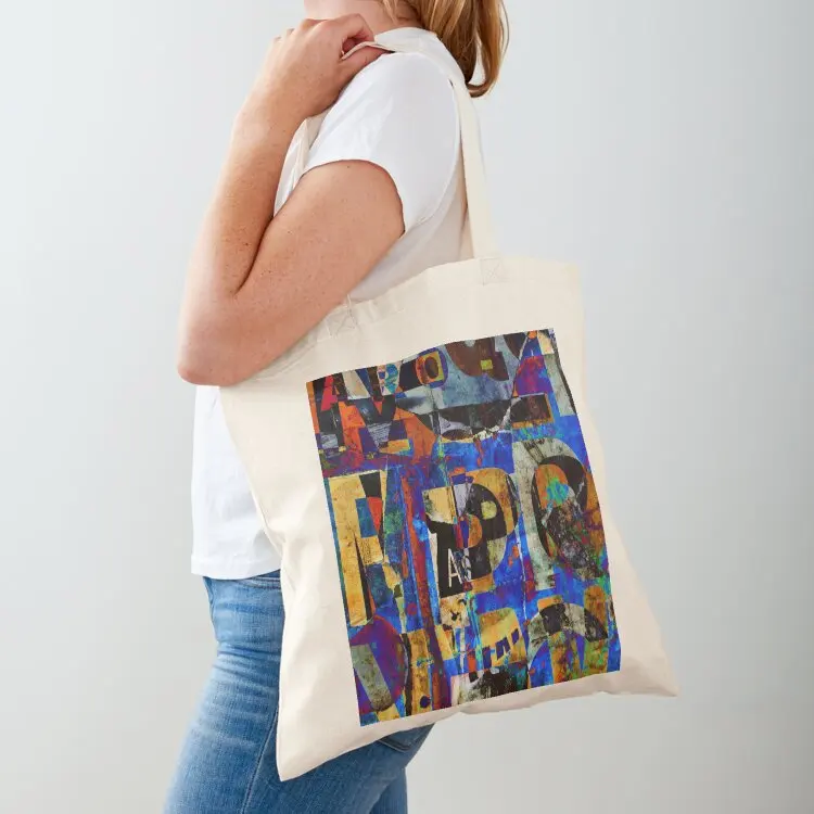 Collage Tote Bag Large bags for women eco bag folding canvas shopping bag tote custom