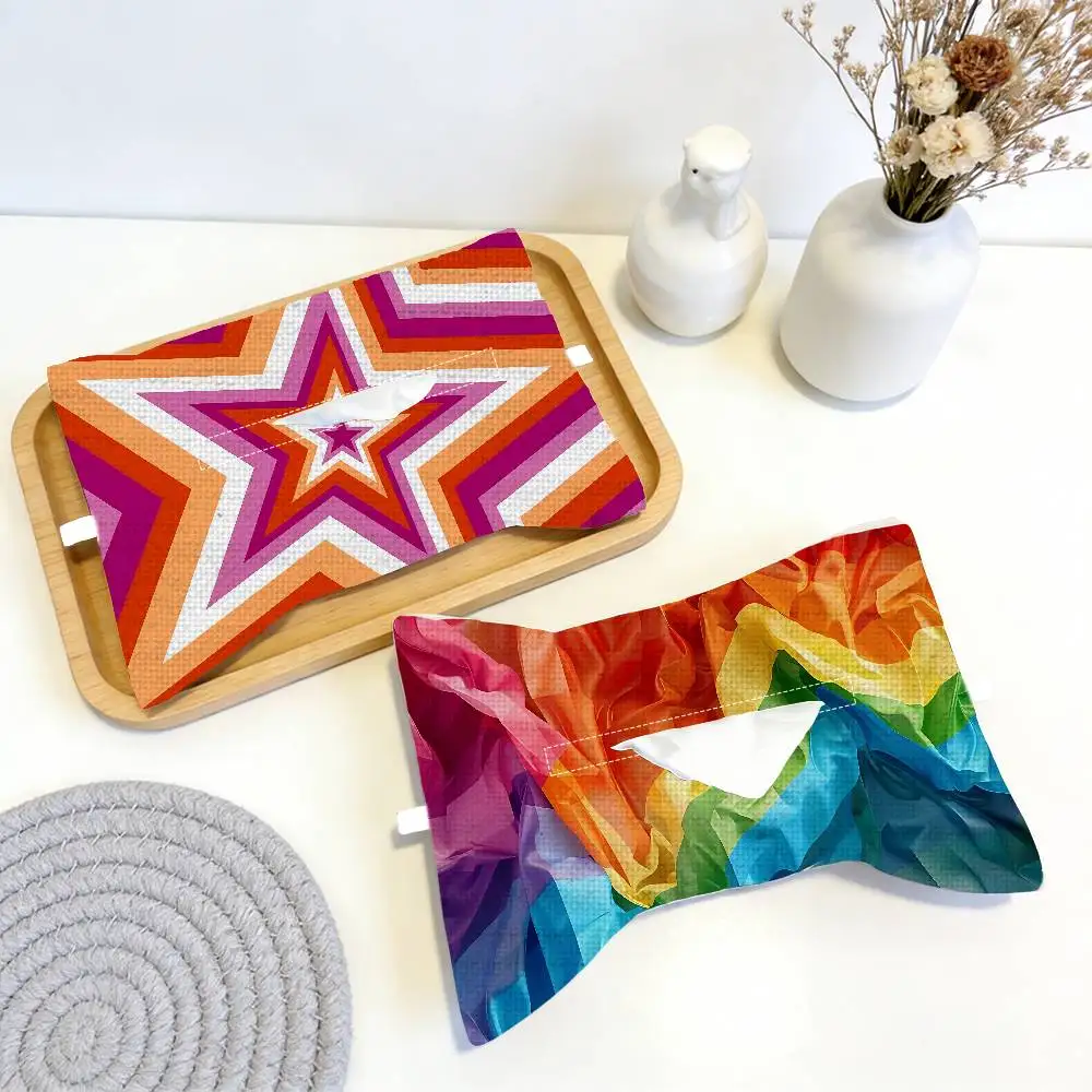 LGBT FLAG Car Tissue Holder Linen Hanging Box Auto Interior Organizer Universal - view 2