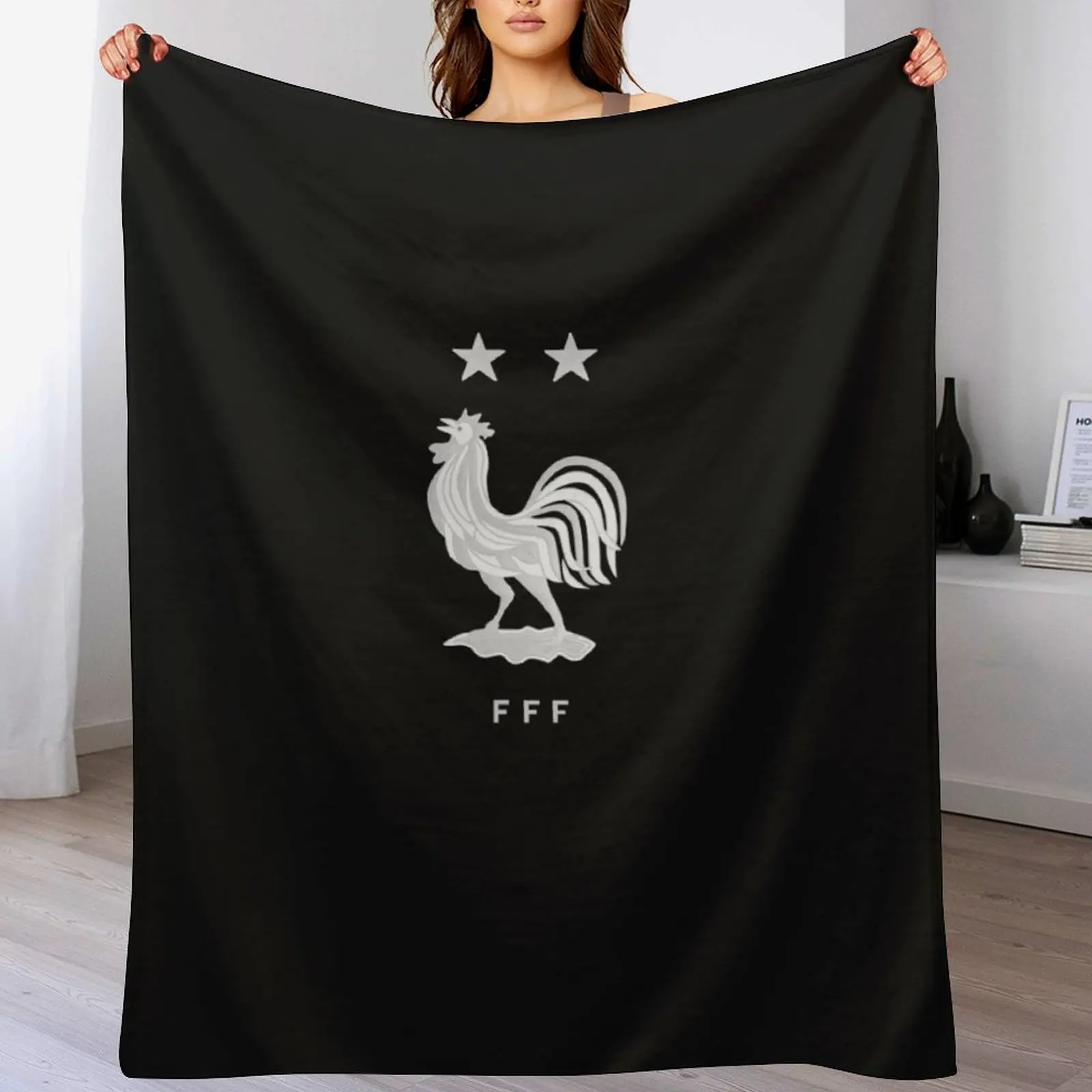 

FFF Two Stars Throw Blanket Anti Shedding Soft Fuzzy Blanket for Home