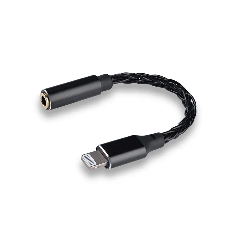 JCALLY JM08L HiFi Earphone Amplifier 3.5mm to Lightning Earphone Adapter C101 DAC 8 Stands Silver Plated MFI Cable for iphone