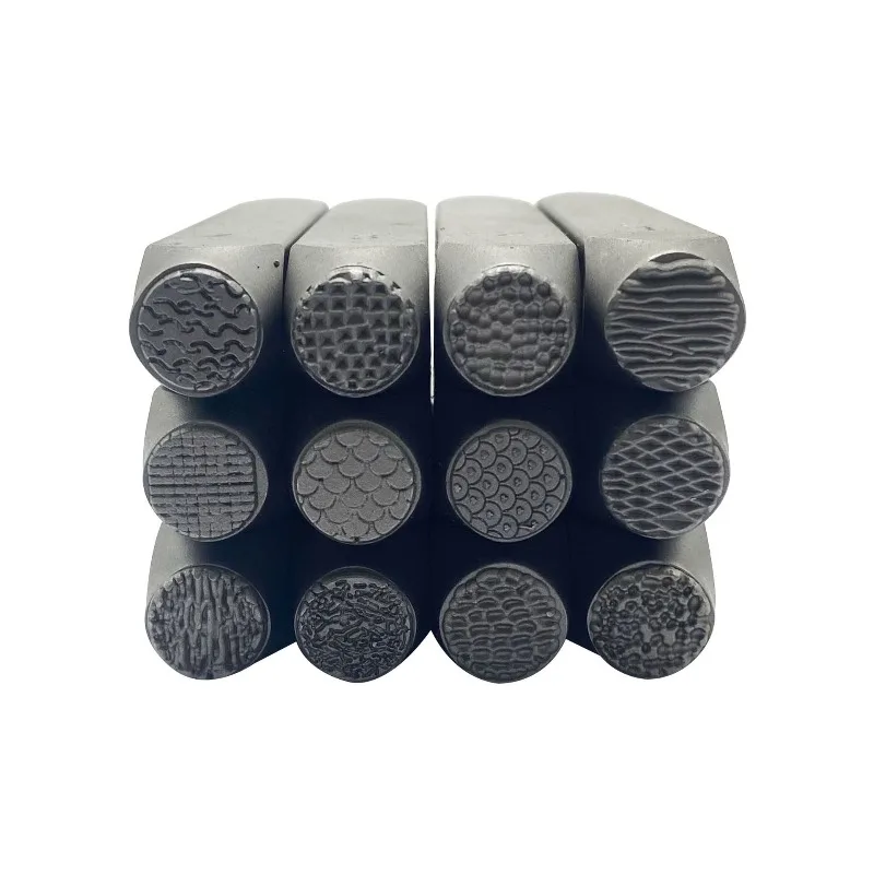 Gold and Silver Texture Patterns Chiseling Designs As Rings Bracelets Wave Pattern Chiseling Jewelry DIY Gold Working Tools