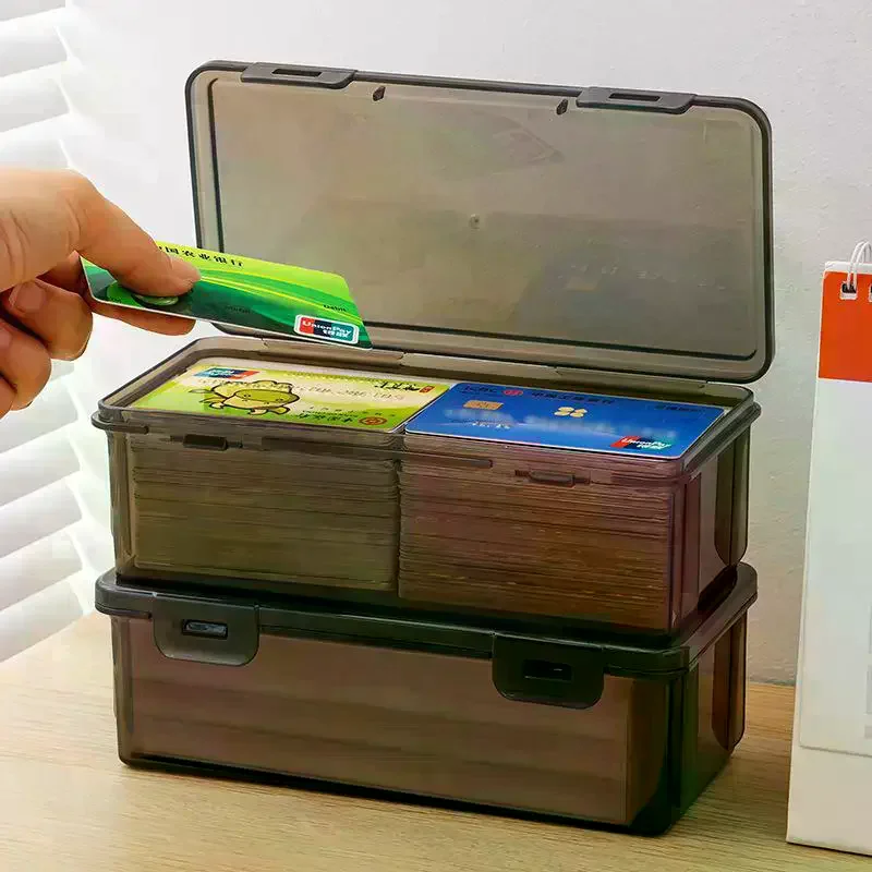 Black Transparent Plastic Storage Box With Lid For Pens, Pencils, Markers, School Supplies & Office Organization, Desk Organizer