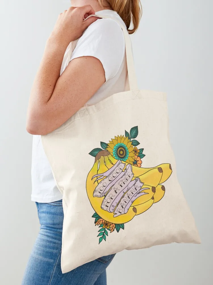 Too Good For a Free Banana James Acaster Tote Bag foldable reusable bag bag luxury women Lady great