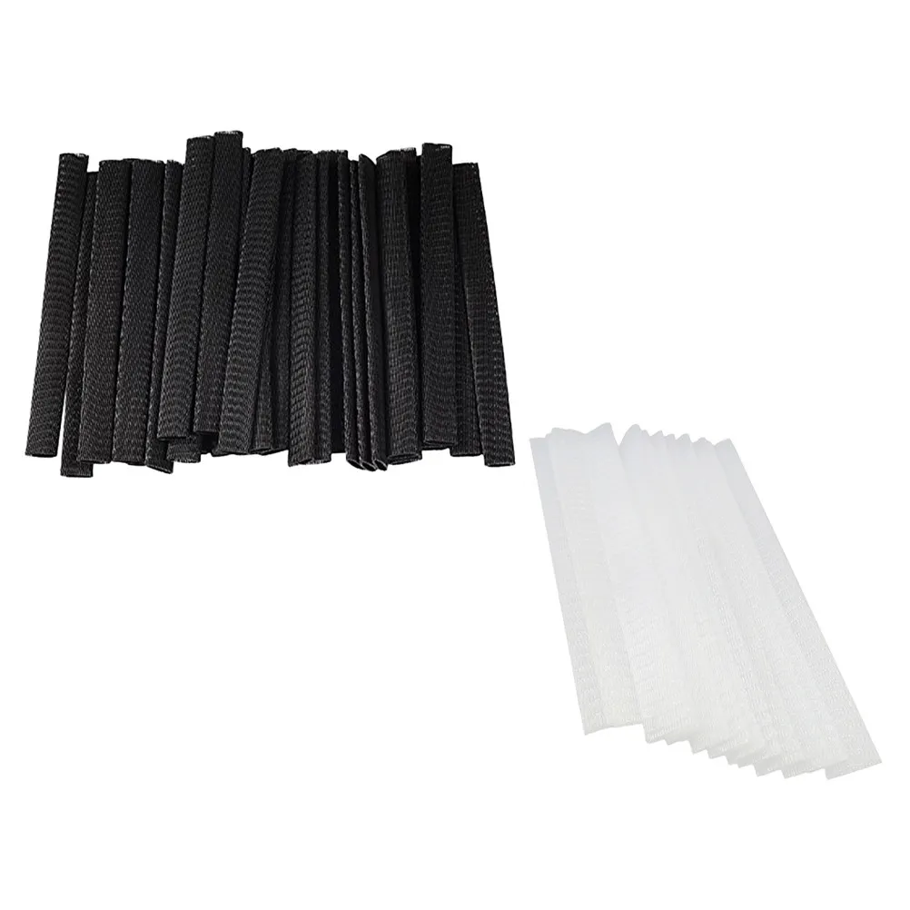 100 個メイクブラシメッシュカバー拡張可能な保護カバーメイクブラシプロテクターメッシュネット乾燥保管用