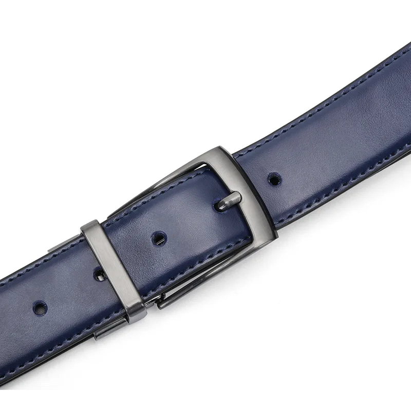 High Quality Genuine Leather Belts for Men Strap Male Pin Buckle Business Suit West Belt Jeans Cowboy Cintos Rotating Buckle