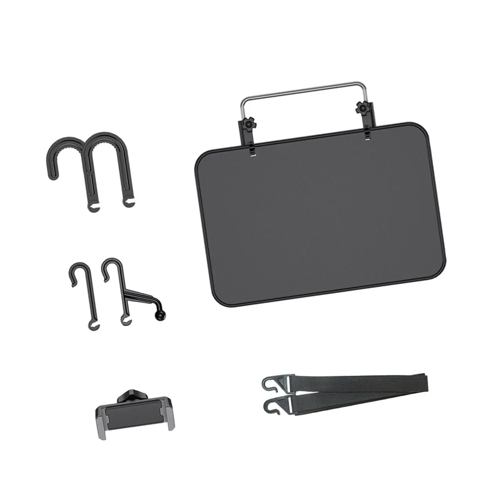 صينية مسند الرأس للمقعد الخلفي سهلة التركيب، صينية تناول الطعام متعددة الاستخدامات لكتب الطعام والشرب وأي عجلة قيادة نموذجية للسيارة