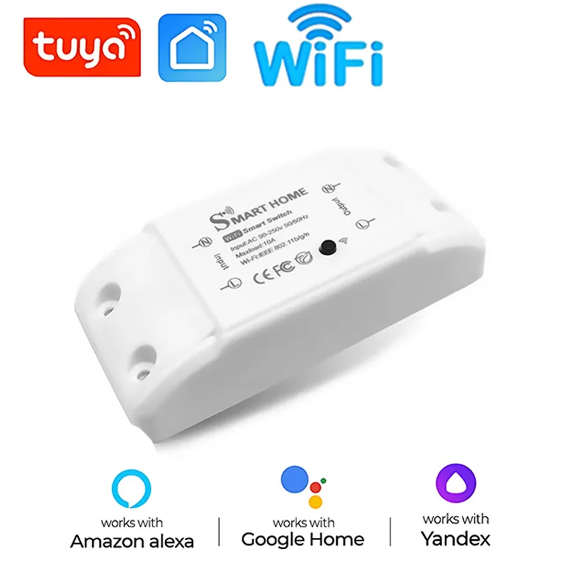 

1/5/10PCS Tuya Smart WiFi Switch Mini Smart Breaker Smart Life Wireless Remote Control Works With Alexa Google Home Yandex Alice