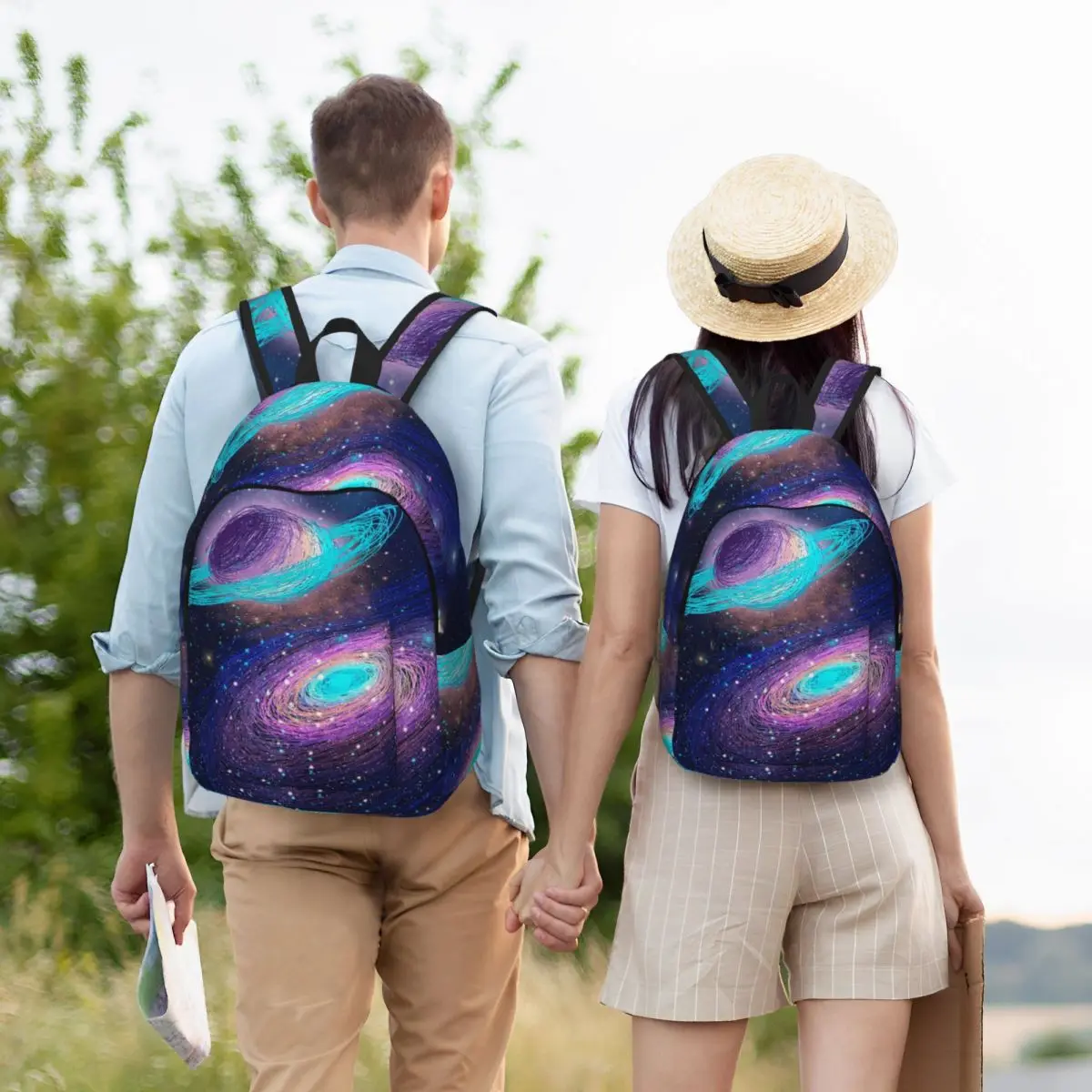 Cloak Galaxy Universe Planets Student Backpack School Bag Hiking Travel Daypack for Boys Girls Bookbag Shoulder Bags