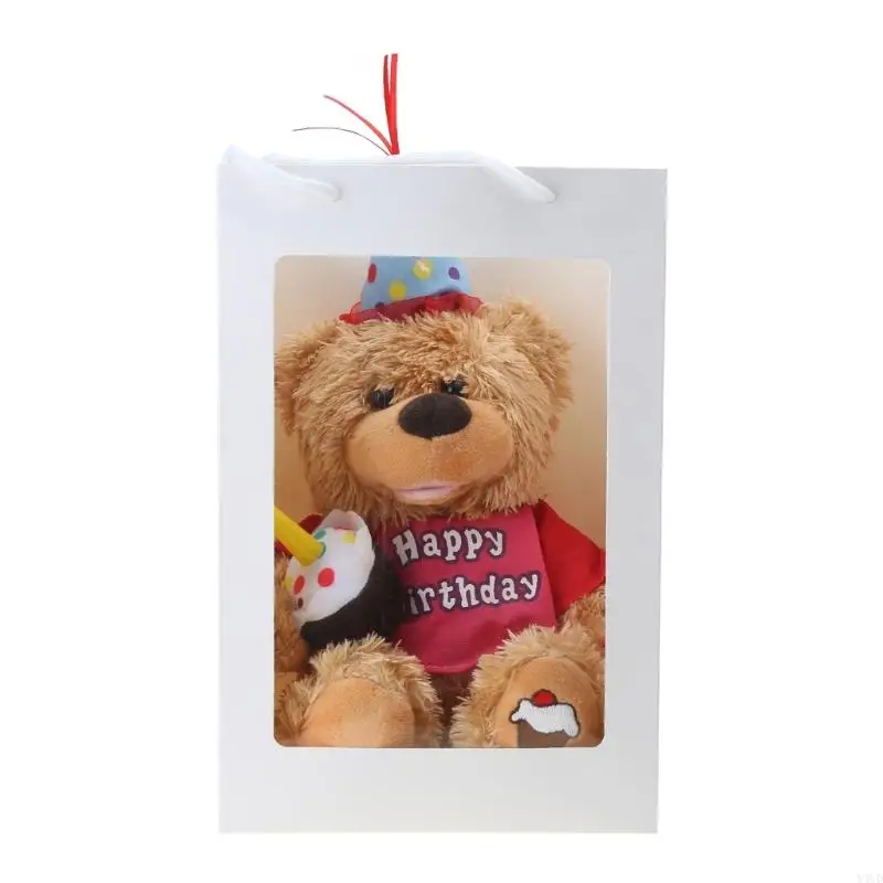 Y4UD Electronic Bear Musical Stuffed Animal Singing and Swinging Plush Toy Birthday Gift for Kids Girls Boys Babies Companion