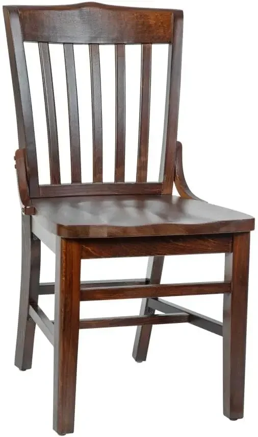 Mahogany Wood Dining Chair, Traditional Elegant Wood Restaurant Chair