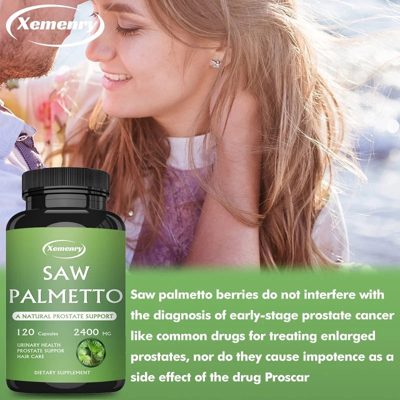 Saw Palmetto Supplement Helps Block DHT Promotes Prostate Health - Reduces Hair Loss - Healthy Urine Frequency Men\'s Health