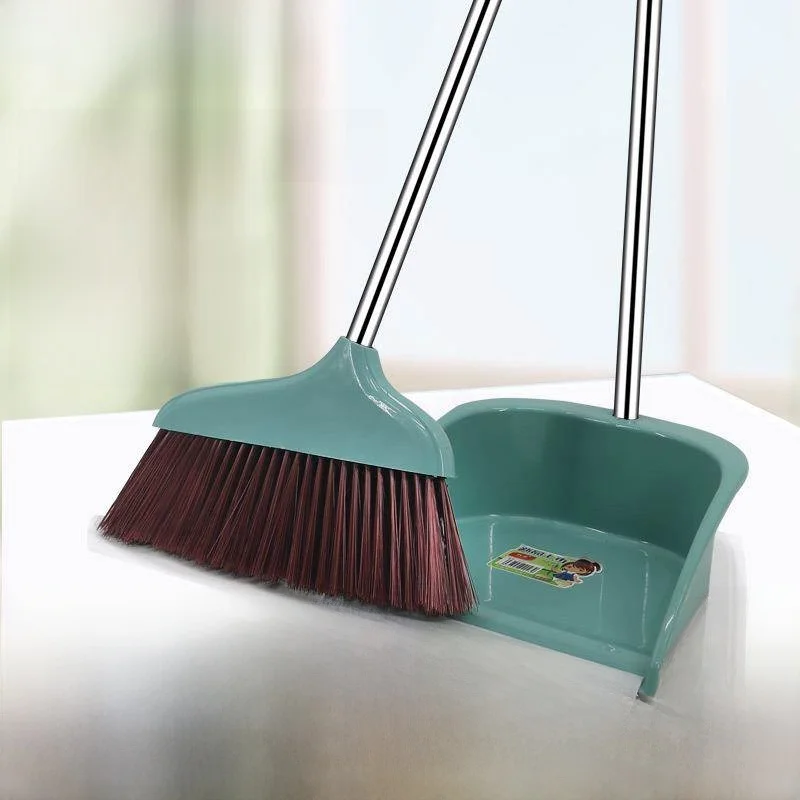 

Soft Bristle Broom And Dustpan Set Hair Free Sweeping Water Scraper Household Cleaning Tools Plastic Material for Bathroom/Ki...