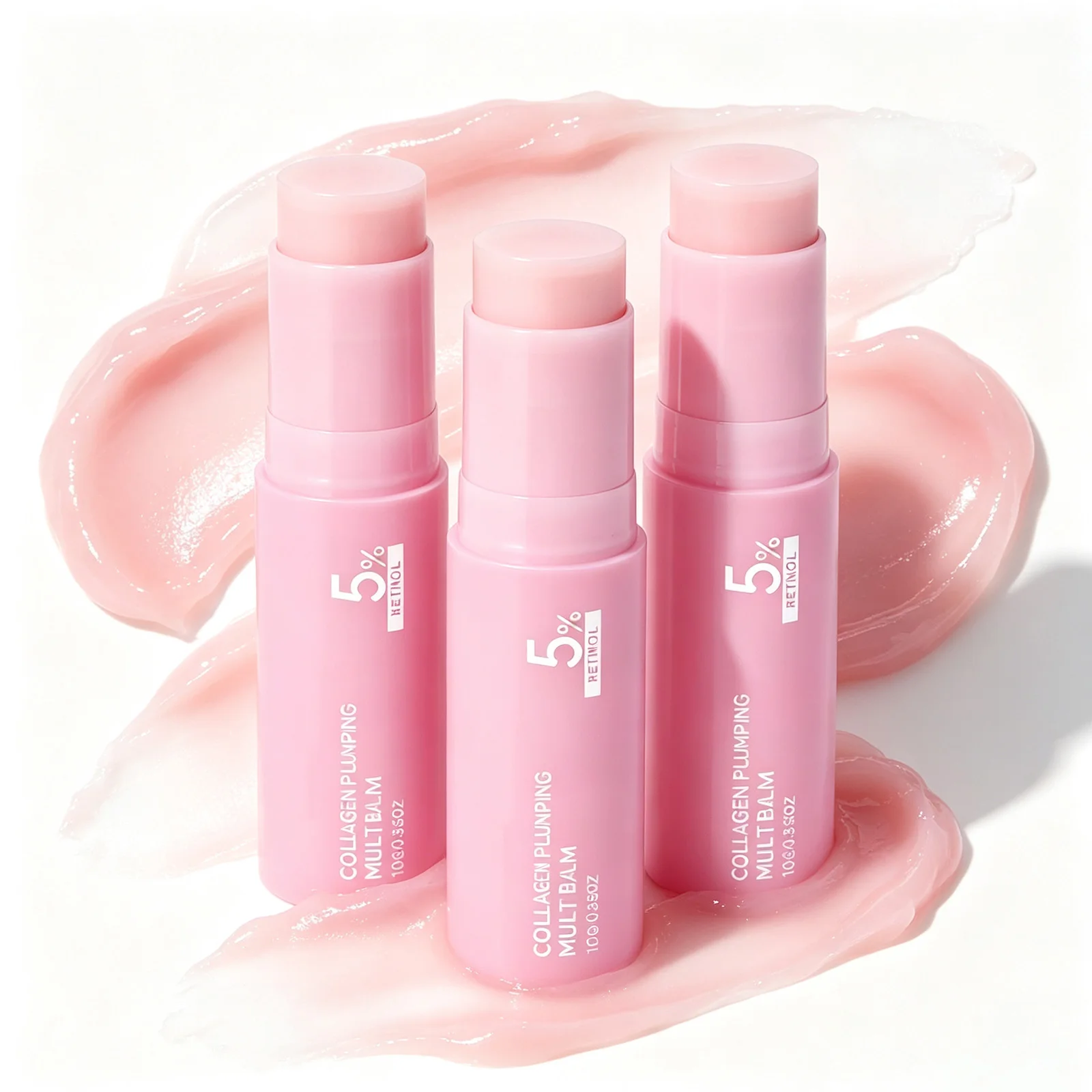 2026 New Pink Collagen Volume Multi Balm All in One Volufiline PDRN Hydrating Skincare Fine LinesBounce Balm for Face Neck Under Eyes Smile Lines Lips Forehead Smooth Skin