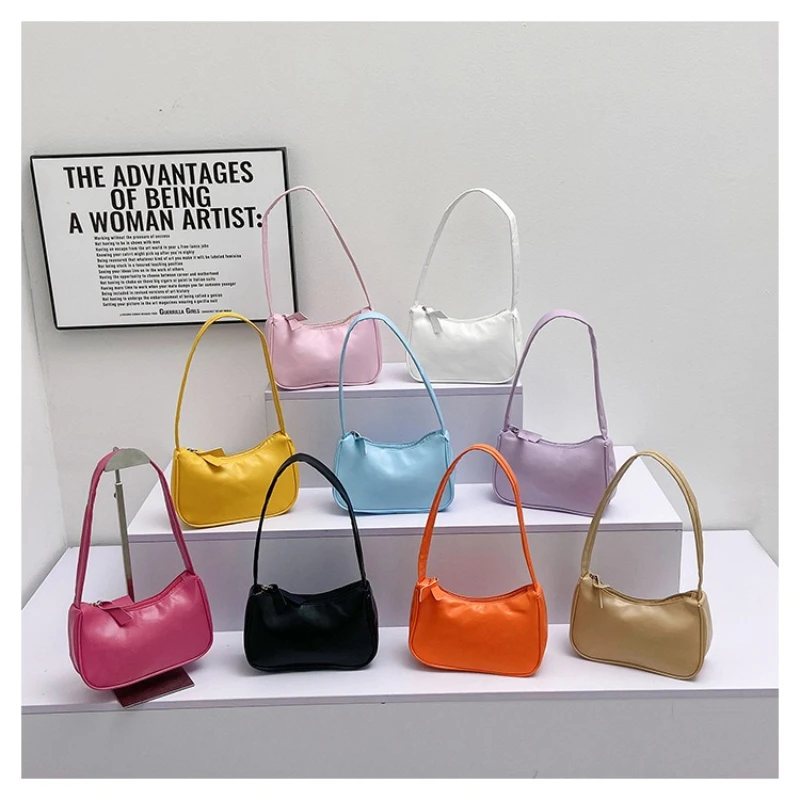 

Fashionable Luxury Design PU Leather Hobo Shoulder Bag Women Small Clutch Handbags Purse Female Underarm Bags Travel Totes