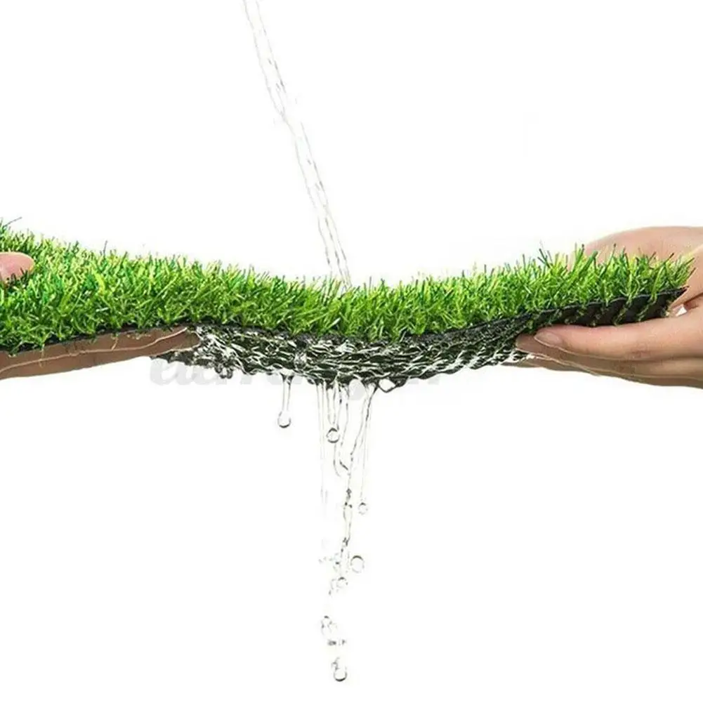 Artificial Grass Rug - Realistic Fake Turf with Drainage, Indoor/Outdoor Synthetic Grass Carpet, Lawn Decor