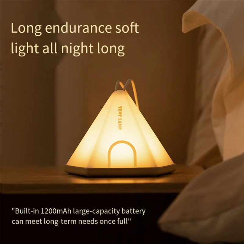 

MAKE-Tent Night Light Bedroom Atmosphere Light Dimming Simple Camping Lanyard Portable Atmosphere Light Lighting Tool