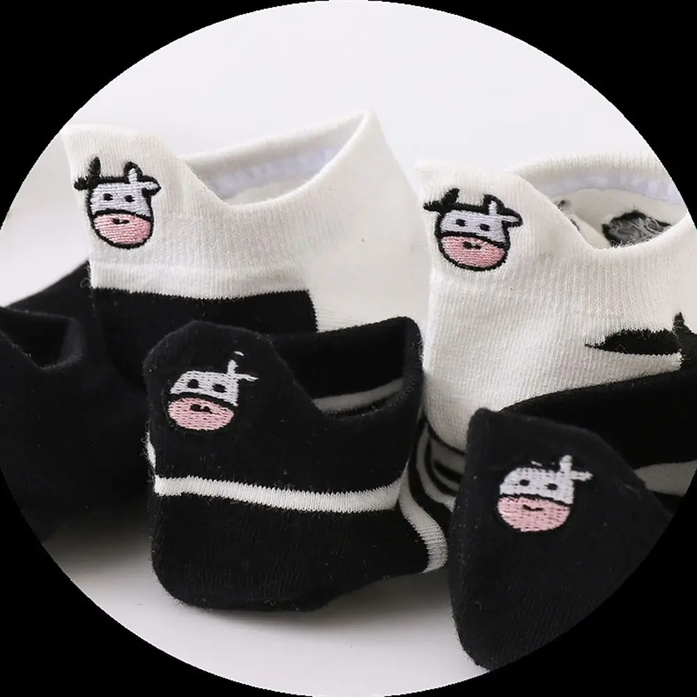 Apparel Accessories Keep Warm Cartoon Cow Boat Socks Socks Women\'s Clothing Socks Women