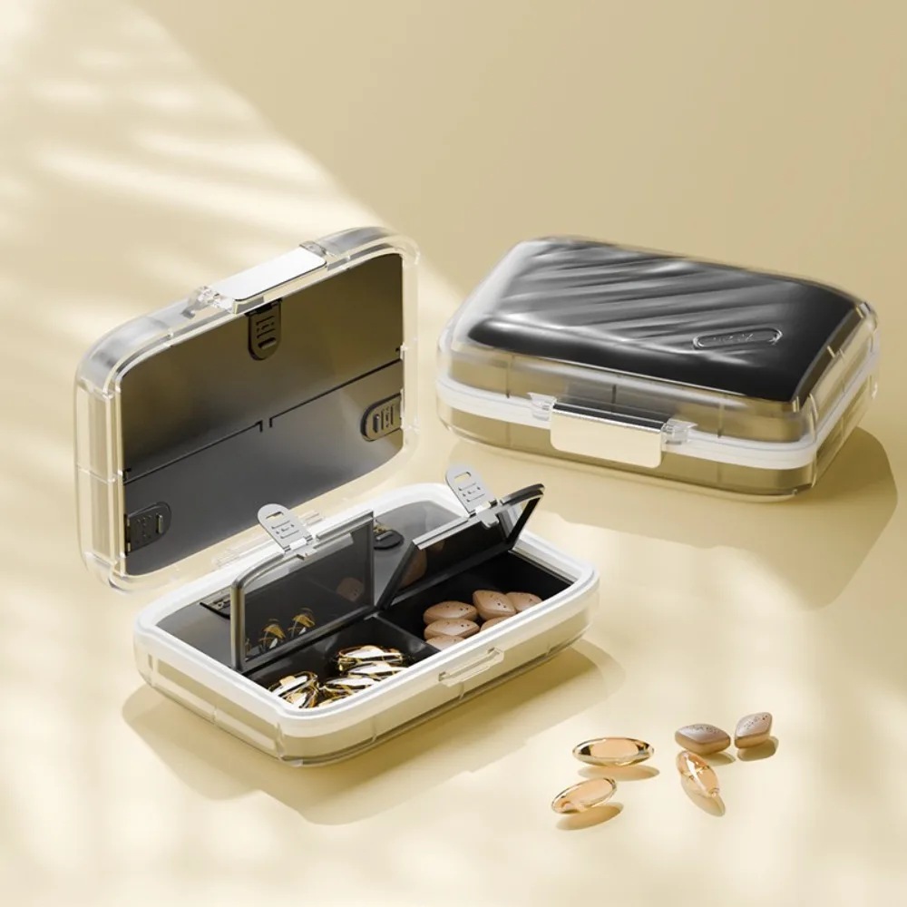 Mini with Cover 7Grids Pill Box Waterproof Food Grade Subpacking Pills Case Container A Week Multi-cell Weekly Pill Case Jewelry